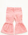Image #1 - Wrangler Infant Girls' Ruffle Pull-On Flare Denim Jeans, Pink, hi-res