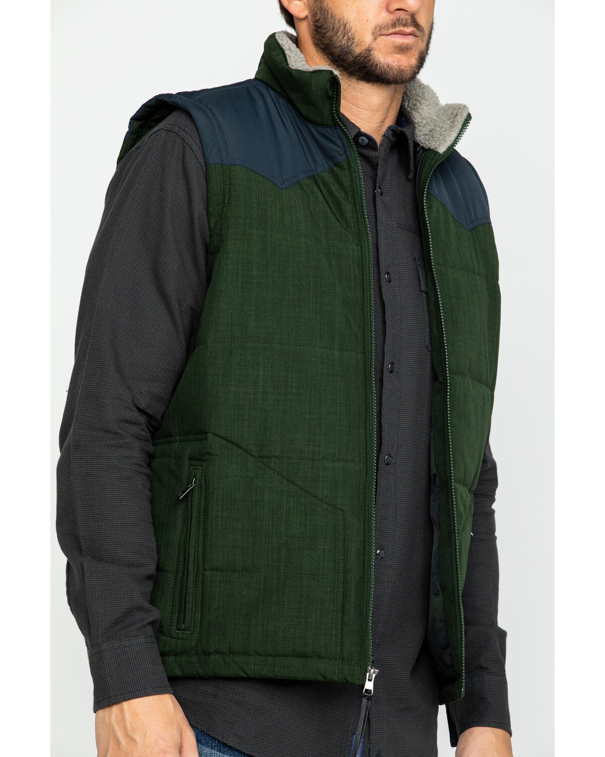Image #4 - Cody James Core Men's Southerner Two Tone Puffer Vest , , hi-res
