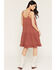 Image #4 - Wild Moss Women's Swiss Dot Sleeveless Mini Dress, Rose, hi-res