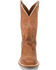 Image #5 - Justin Men's Bent Rail Distressed Cognac Western Boots - Broad Square Toe, Brown, hi-res