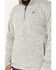Image #1 - Ariat Men's Caldwell Logo 1/4 Zip Pullover, Light Grey, hi-res