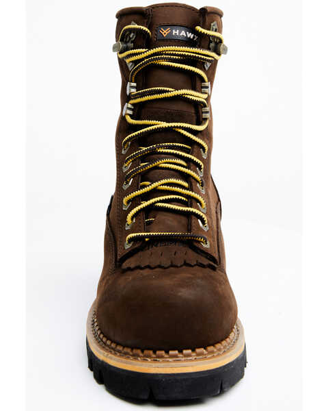 Image #4 - Hawx Men's Lineman Lace-Up Waterproof Work Boot - Composite Toe, Brown, hi-res