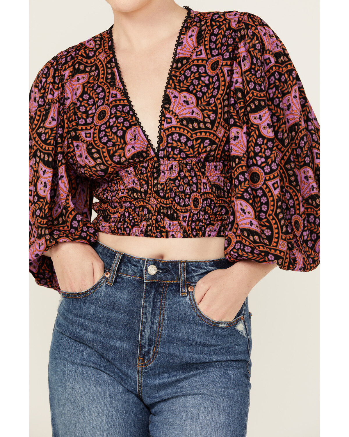 Image #3 - Jen's Pirate Booty Women's Rosalie Long Sleeve Print Top, Multi, hi-res