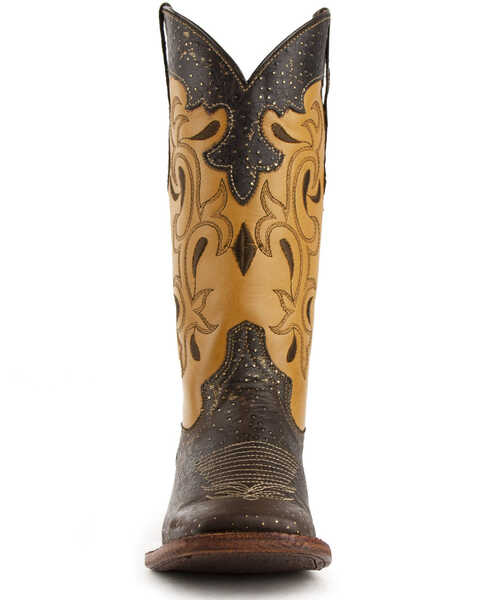 Image #4 - Ferrini Women's Shimmer Western Boots - Broad Square Toe, Chocolate, hi-res