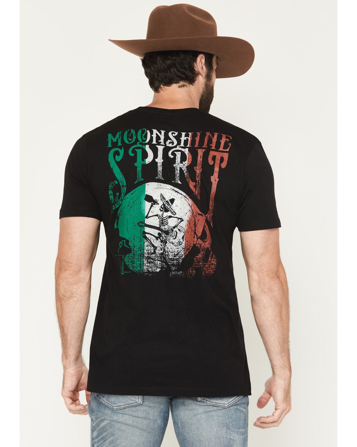 Moonshine Spirit&reg; Men's Mexico Skeleton Short Sleeve Graphic T-Shirt, Black, hi-res