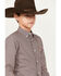 Ariat Boys' Osman Print Classic Fit Long Sleeve Button Down Western Shirt, Pink, hi-res
