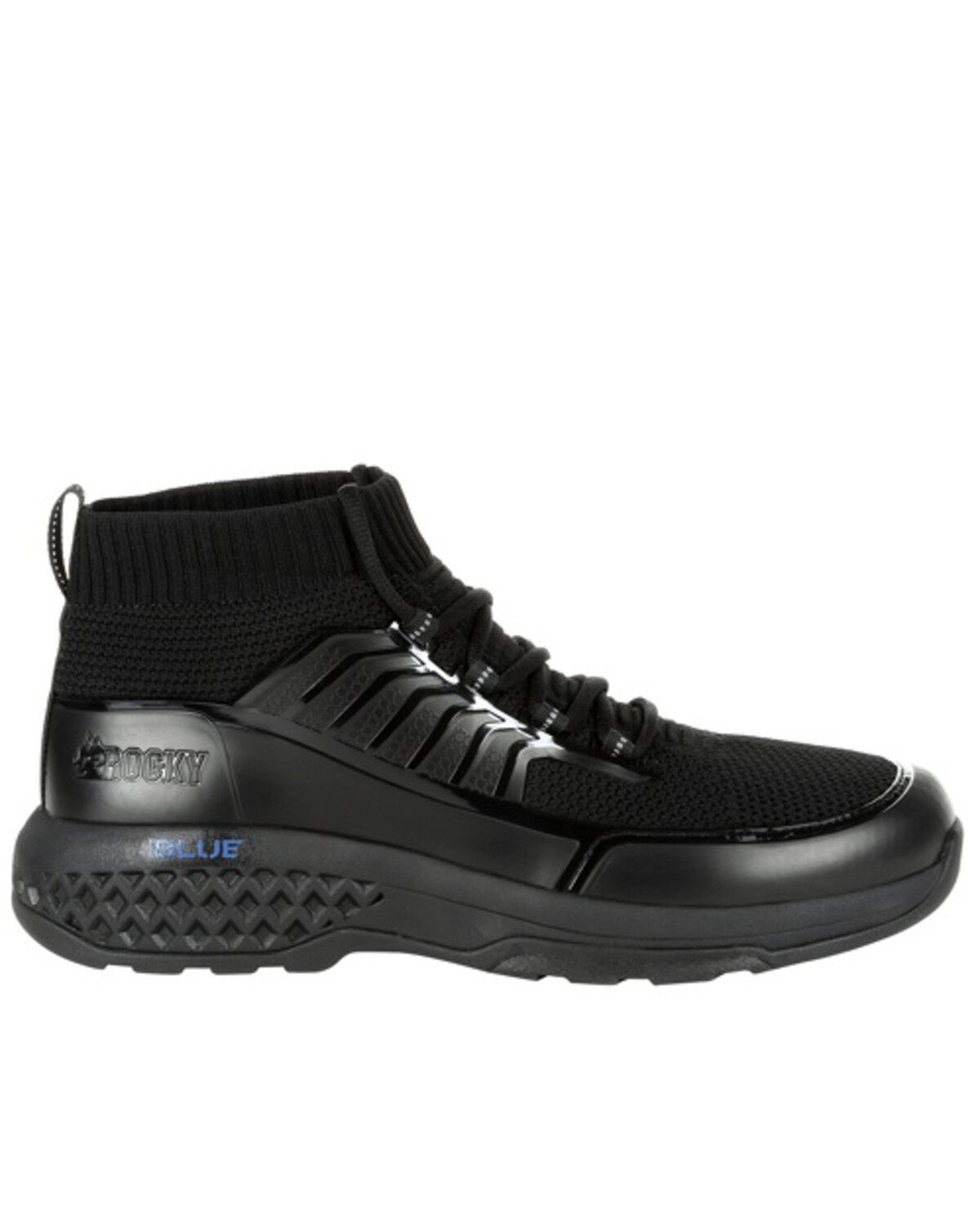 Image #2 - Rocky Men's Code Blue Knit Serive Boots - Soft Toe, Black, hi-res