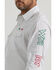 Image #2 - Wrangler Men's Mexico Logo Geo Print Long Sleeve Snap Western Shirt, White, hi-res