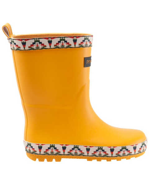 Image #2 - Pendleton Girls' Tucson Rain Boots - Round Toe, Yellow, hi-res