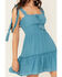Image #3 - Trixxi Women's Larkspur Sleeveless Mini Dress, Teal, hi-res