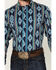 Image #3 - Roper Men's Vintage Southwestern Striped Print Long Sleeve Pearl Snap Western Shirt, Dark Blue, hi-res