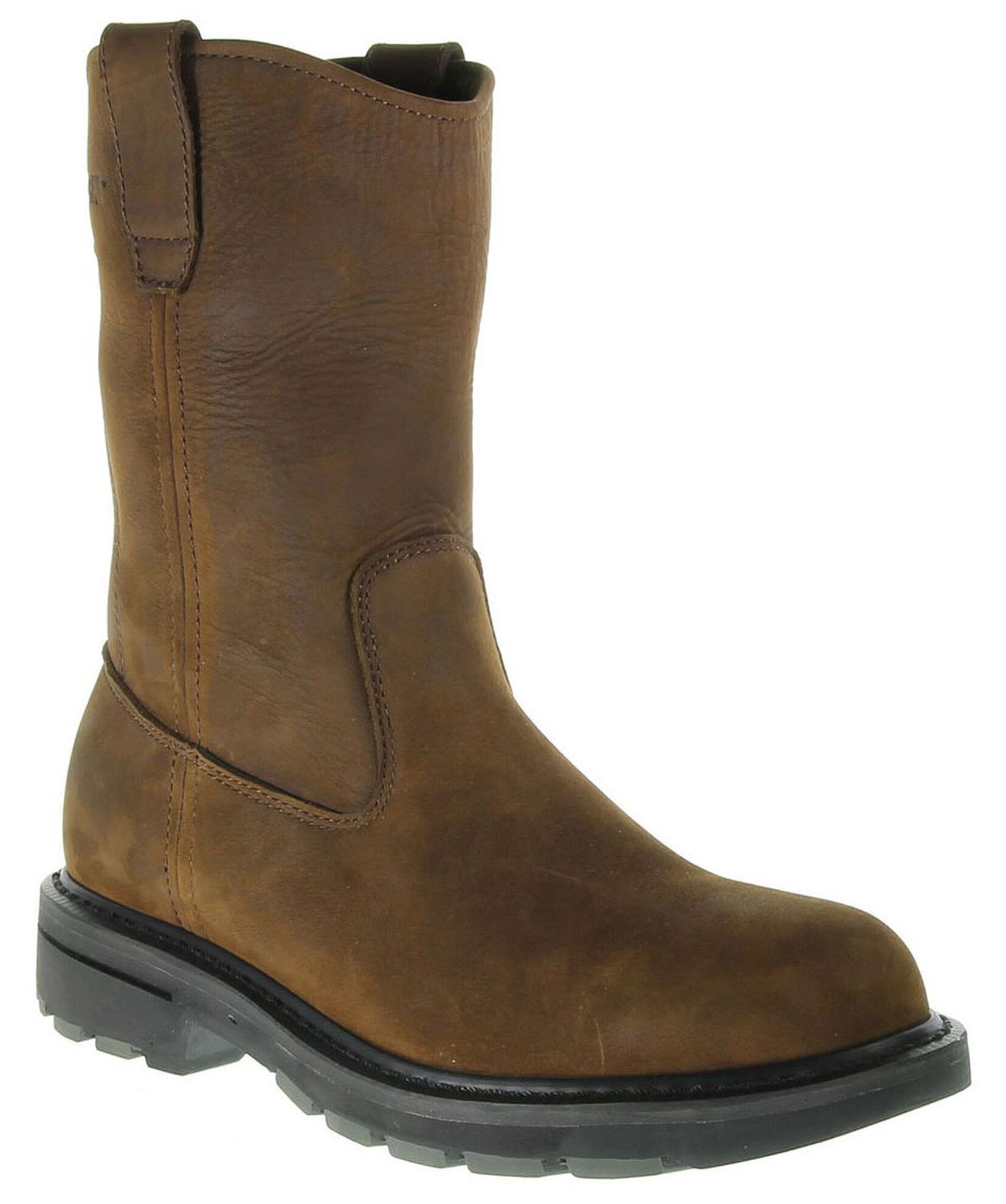 Wolverine slip on steel toe boots top