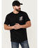 Image #2 - Howitzer Men's We Will Defend Short Sleeve Graphic T-Shirt , Black, hi-res