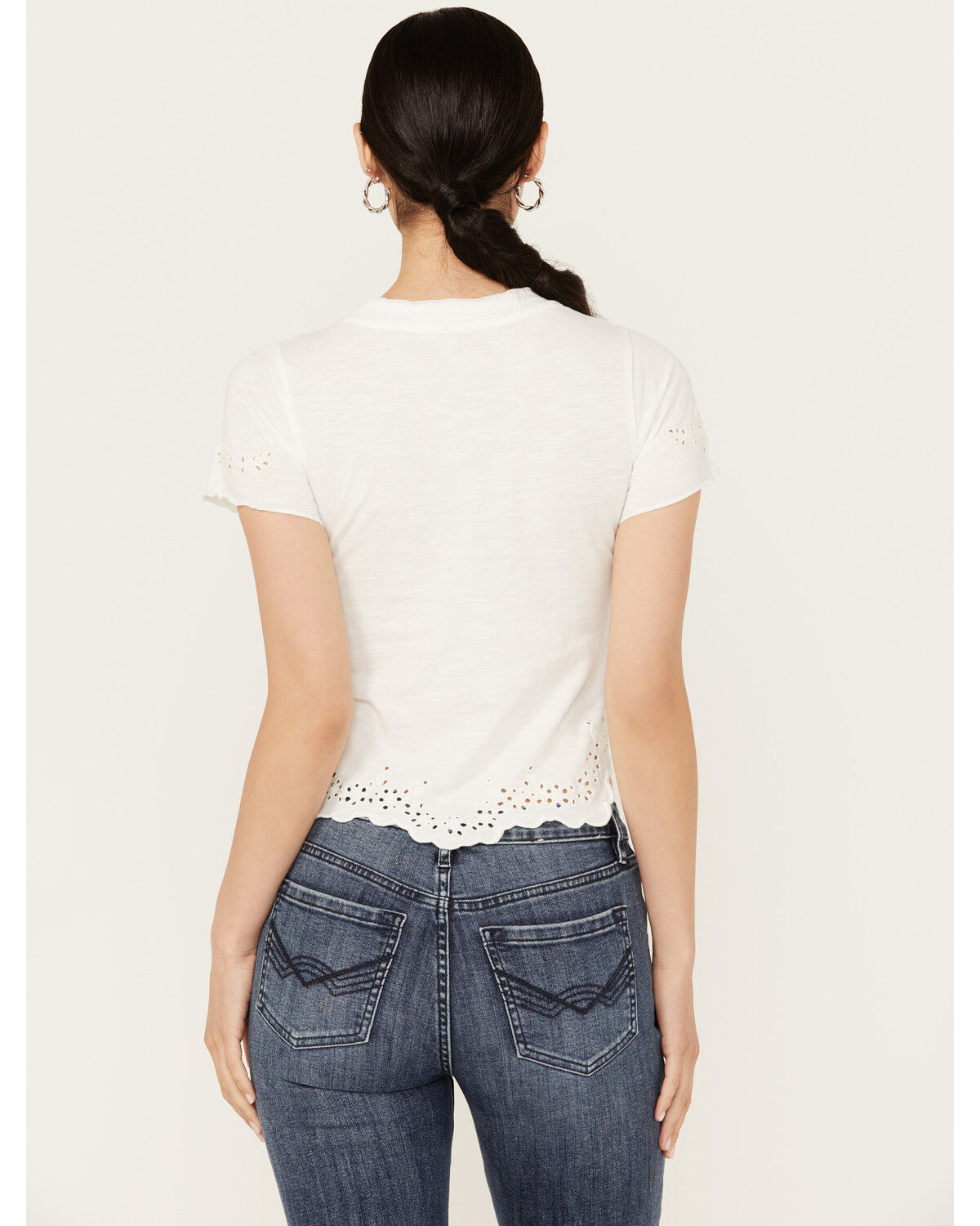 Image #4 - Free People Women's Call Me Baby Short Sleeve Tee, Ivory, hi-res