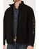 Image #3 - Justin Men's Solid Stillwater Logo Sleeve Zip-Front Fleece Jacket, Black, hi-res