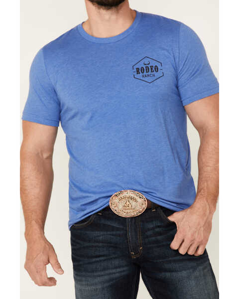 Image #3 - Rodeo Ranch Men's Spur Flag Graphic Short Sleeve T-Shirt , Royal Blue, hi-res