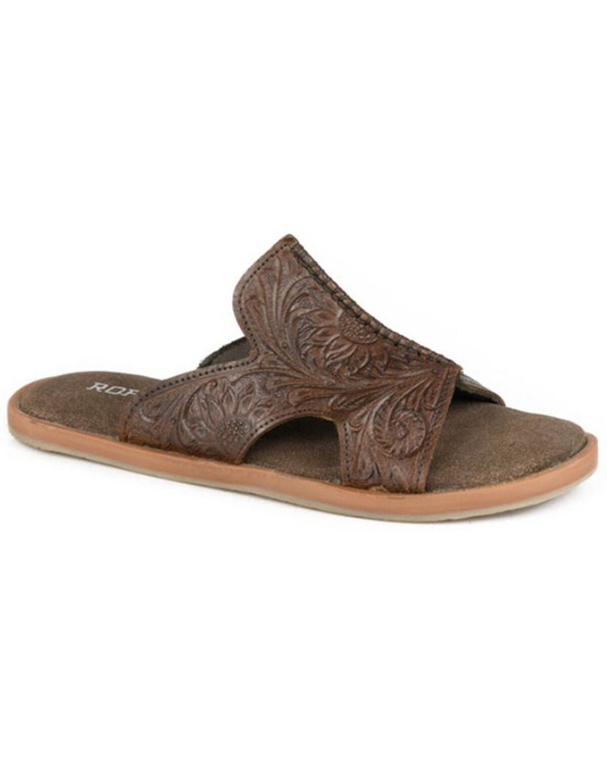 Image #1 - Roper Women's Haydyn Slide Sandals, Brown, hi-res