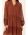 Image #3 - Molly Bracken Women's Long Sleeve Peasant Dress, Rust Copper, hi-res