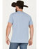 Hooey Men's Lock-Up Logo Short Sleeve Graphic T-Shirt, Blue, hi-res