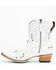 Image #3 - Lane Women's Cossette Western Booties - Snip Toe, White, hi-res