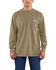 Image #1 - Carhartt Men's Flame Resistant Force Long Sleeve Work T-Shirt - Big, Beige/khaki, hi-res