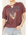 Image #3 - Ariat Women's Rock n Roll Keyhole Neck Short Sleeve Graphic Tee, Wine, hi-res