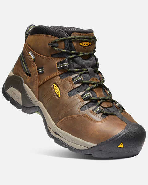 Image #1 - Keen Men's Detroit XT Waterproof Work Boots - Steel Toe, Brown, hi-res