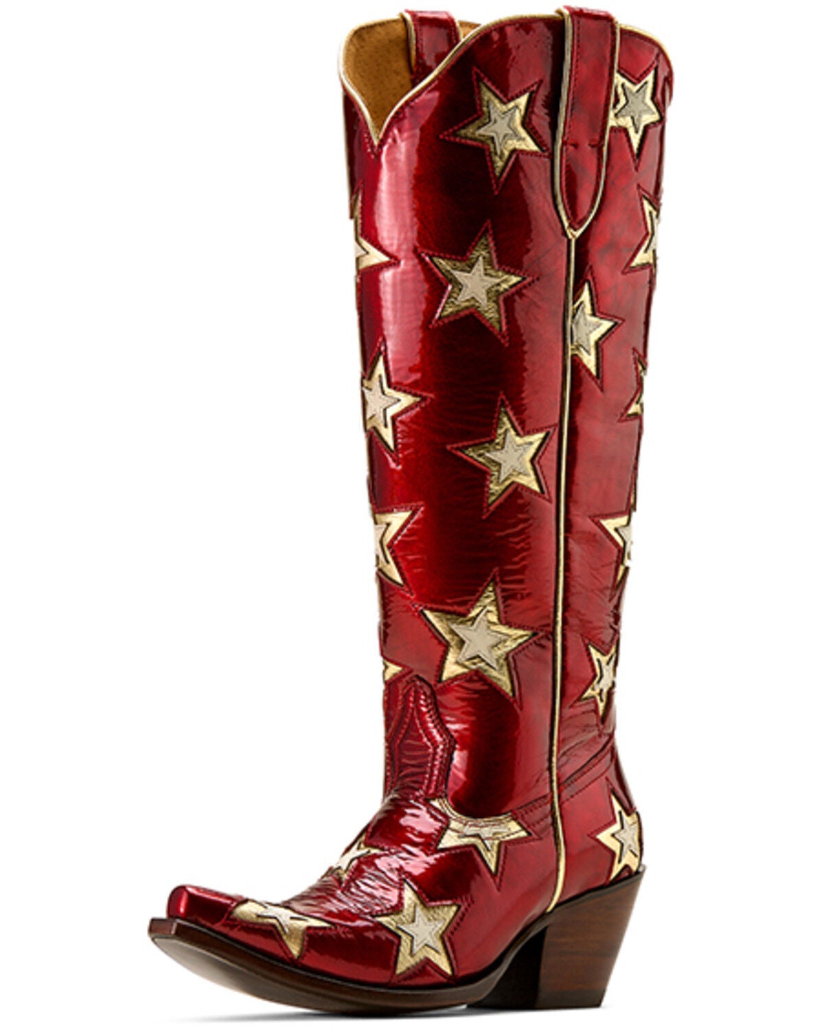 Image #3 - Ariat Women's Casanova Star Tall Western Boots - Snip Toe, Cherry, hi-res