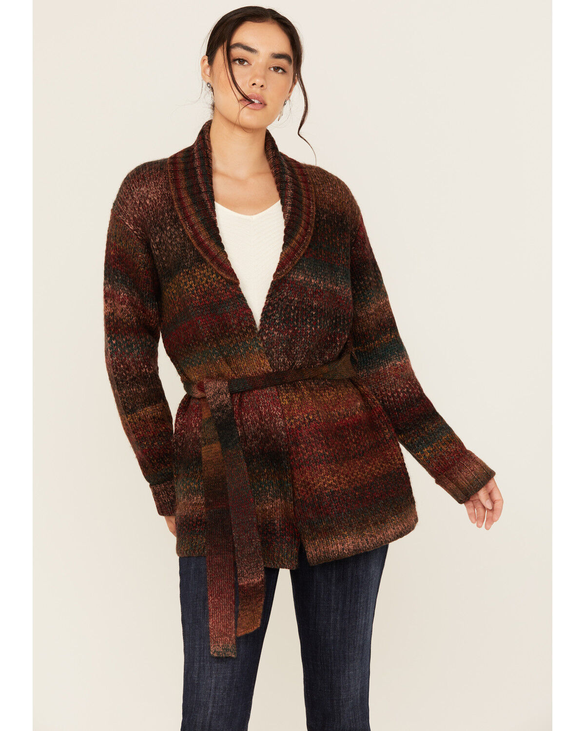 Image #2 - Idyllwind Women's Moore Cardigan Sweater, Fired Brick, hi-res