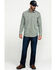 Cody James Men's FR Geo Print Long Sleeve Work Shirt - Tall, Green, hi-res