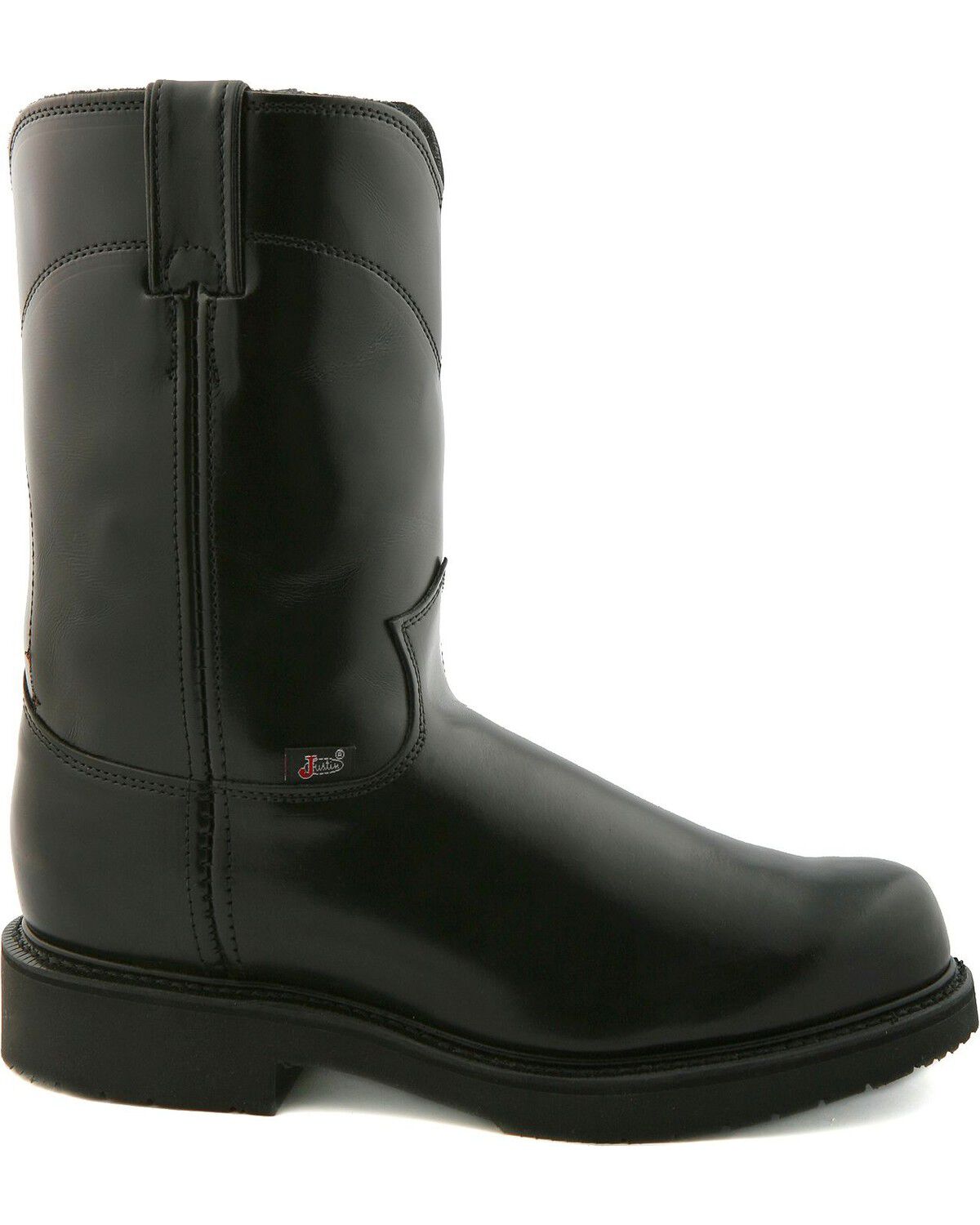 mens black soft toe work boots