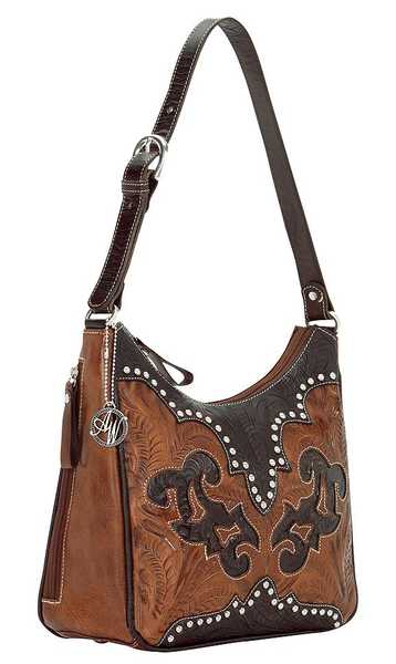Image #1 - American West Annie's Secret Collection Concealed Carry Shoulder Bag, Brown, hi-res