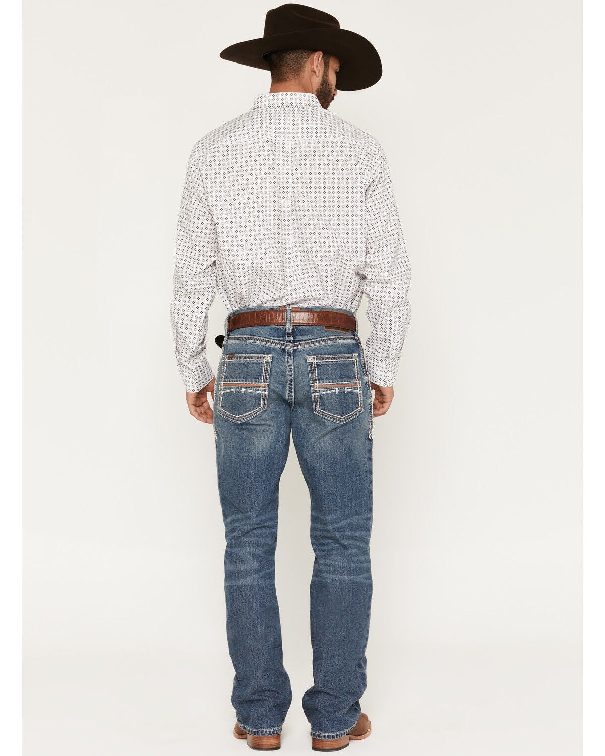 Image #3 - Ariat Men's M4 Coltrane Durango Medium Wash Low Rise Relaxed Bootcut Jeans, Denim, hi-res