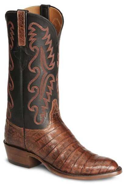 Lucchese Men's Handmade Classics Caiman Ultra Belly Western Boots - Medium Toe, Rust, hi-res