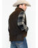Image #2 - Outback Trading Co Men's Sawbuck Flannel Lined Oilskin Zip-Front Vest, Sage, hi-res