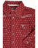 Image #2 - Cowboy Hardware Toddler Boys' Geo Print Long Sleeve Pearl Snap Western Shirt, Burgundy, hi-res