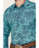 Image #3 - Gibson Men's Even Flow Paisley Print Long Sleeve Button-Down Western Shirt, Turquoise, hi-res