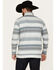 Image #4 - Cowboy Hardware Men's Desert Serape Striped Cadet Zip Pullover, Grey, hi-res