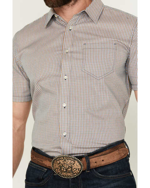 Image #3 - Gibson Men's Gold Cave Plaid Print Short Sleeve Button-Down Western Shirt , Multi, hi-res