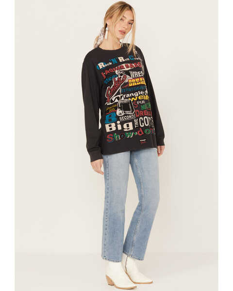 Wrangler X Fender Women's Collage Graphic Sweatshirt , Black, hi-res