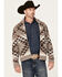Image #1 - Cody James Men's Carson Southwestern Full Zip Chunky Sweater, Tan, hi-res