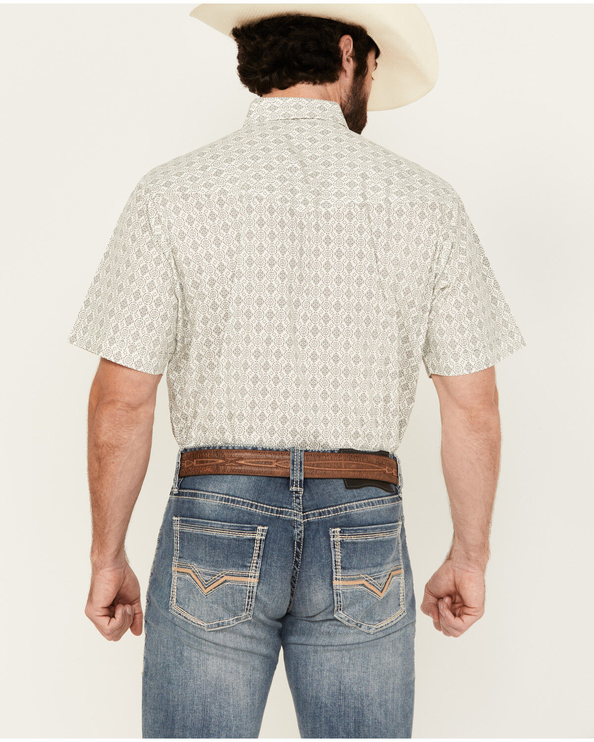Image #4 - Ely Walker Men's Medallion Print Short Sleeve Snap Western Shirt - Big, , hi-res