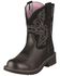 Image #2 - Ariat Women's Fatbaby Deertan Western Boots - Round Toe, Black, hi-res