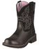 Ariat Women's Fatbaby Deertan Western Boots - Round Toe, Black, hi-res