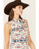Image #2 - Shyanne Women's Gillette Southwestern Print Sleeveless Snap Stretch Riding Shirt, Cream, hi-res