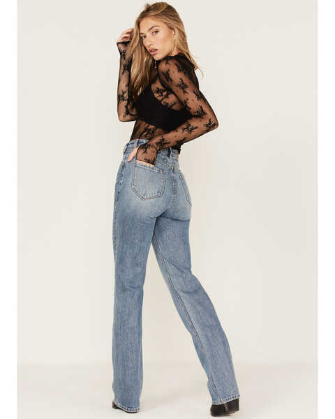 Image #3 - Rock & Roll Denim Women's Medium Wash High Rise Bootcut Jeans, Blue, hi-res