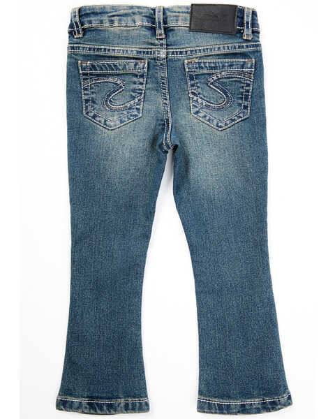Image #4 - Silver Toddler Girls' Tammy Dark Wash Bootcut Jeans, Blue, hi-res
