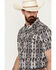 Image #2 - Rock & Roll Denim Men's Southwestern Print Short Sleeve Polo Shirt , Black, hi-res