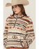 Image #2 - Hooey Women's Boot Barn Exclusive Southwestern Print 1/2 Zip Fleece Pullover, Ivory, hi-res