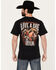 Image #1 - Cowboy Up Men's Live & Die by the Saddle Short Sleeve Graphic T-Shirt, Black, hi-res